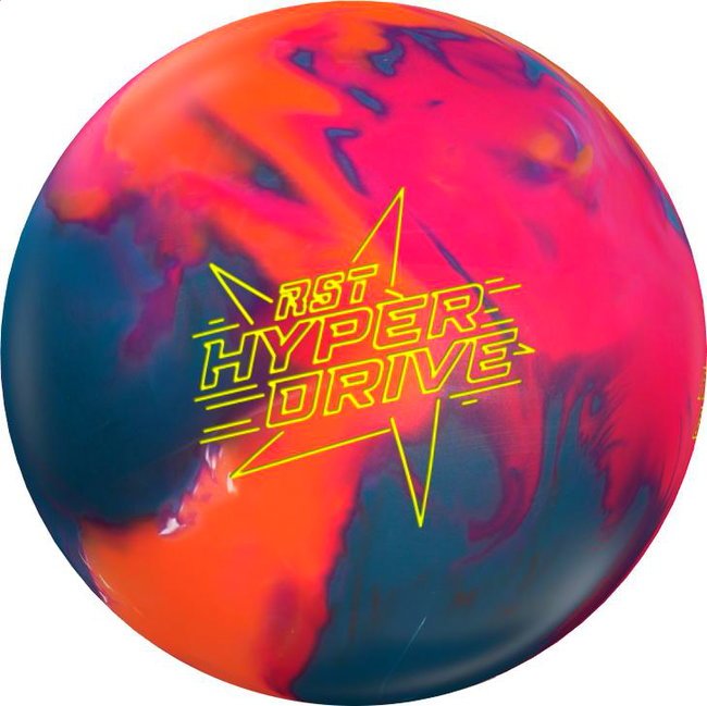 RSI Hyper Drive bowling ball with pink-orange swirls
